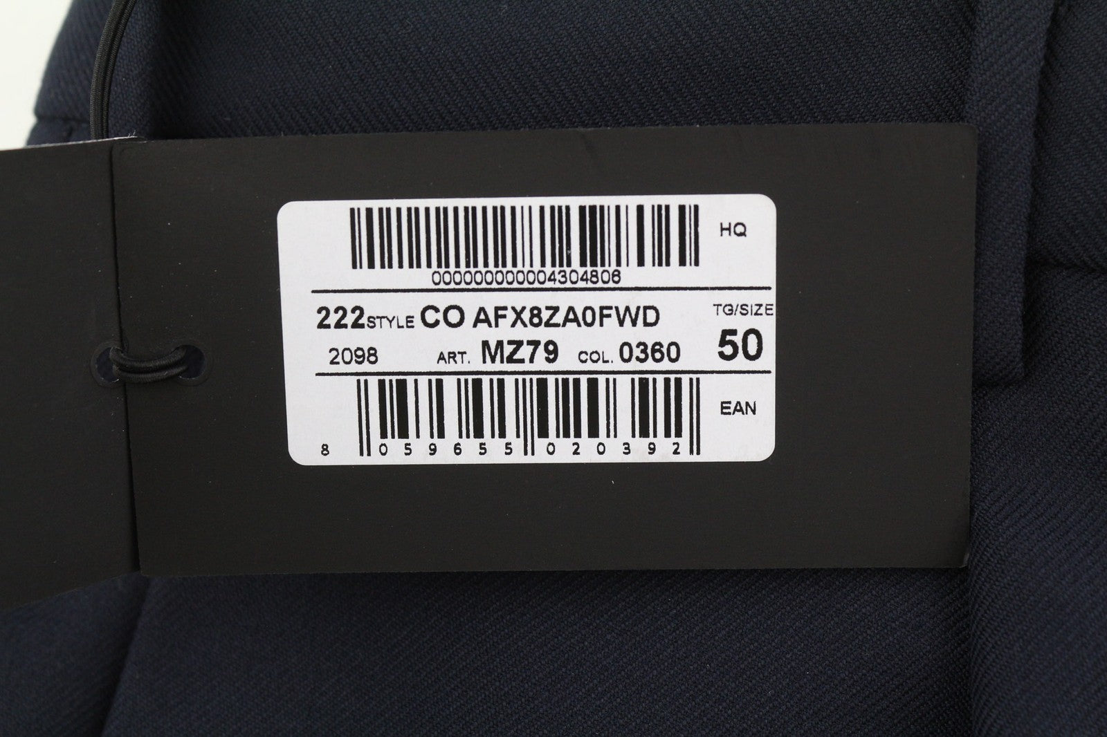 PT TORINO Edge Men Trousers 50 W32 Blue Fleece Wool Blend Pleated Tapered Fit