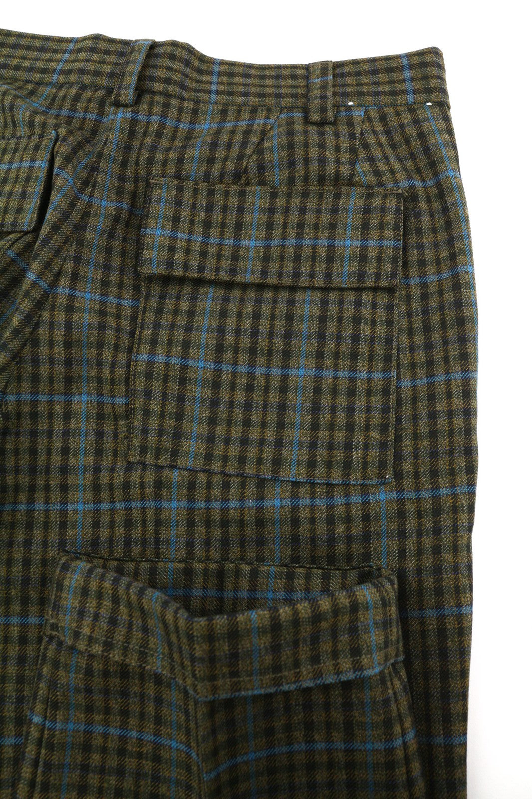 PT TORINO The Writer Men Trousers W32 Fleece Wool Turn Up Plaid Regular Fit