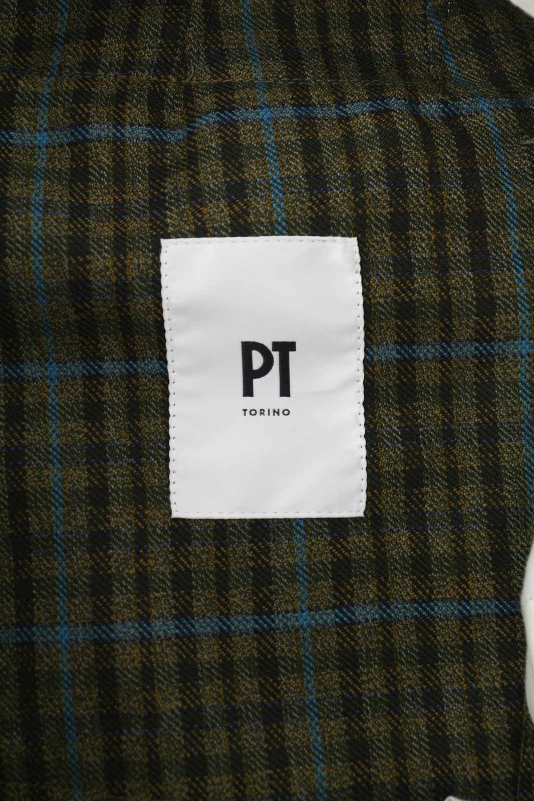 PT TORINO The Writer Men Trousers W32 Fleece Wool Turn Up Plaid Regular Fit