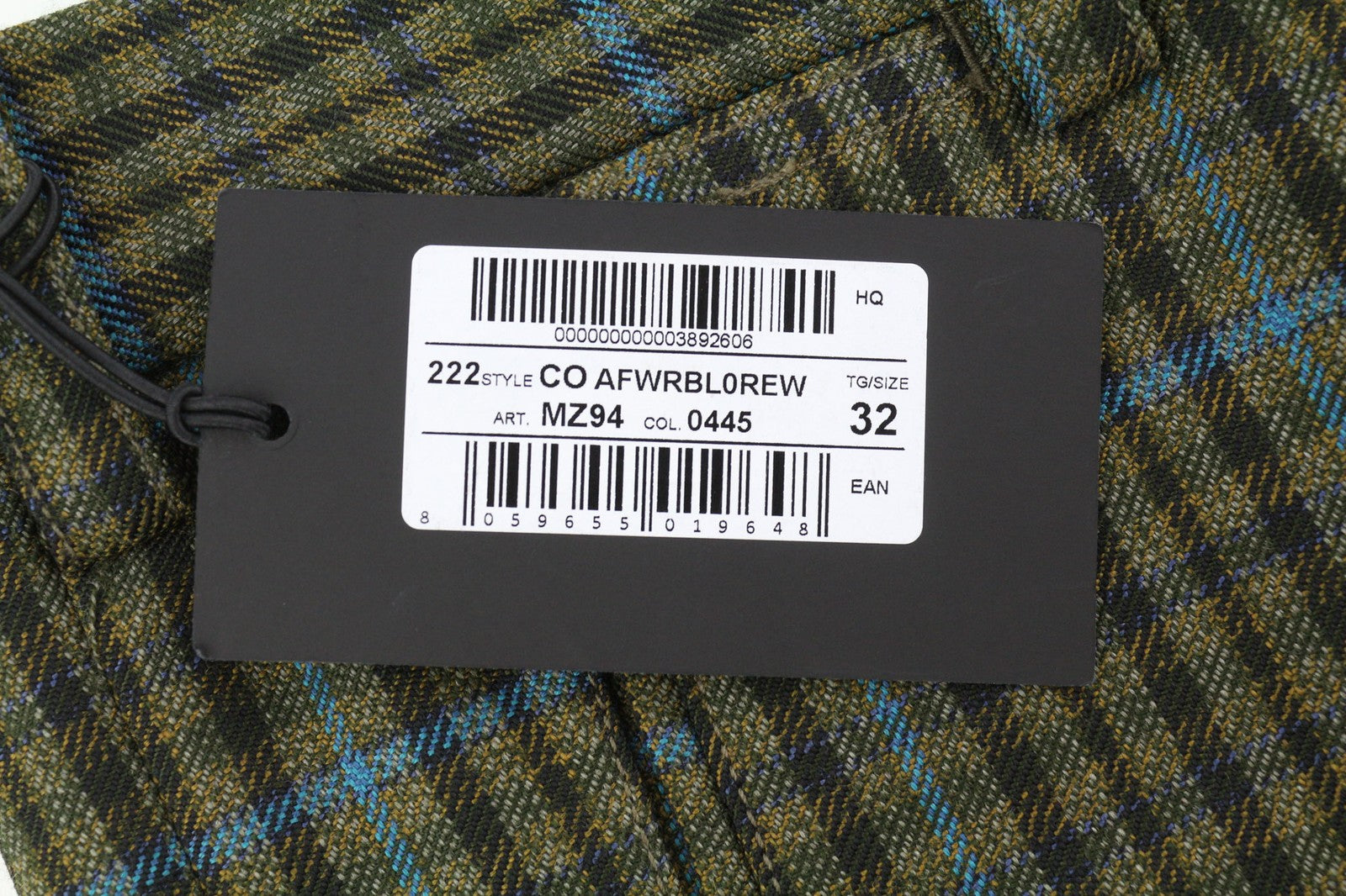 PT TORINO The Writer Men Trousers W32 Fleece Wool Turn Up Plaid Regular Fit