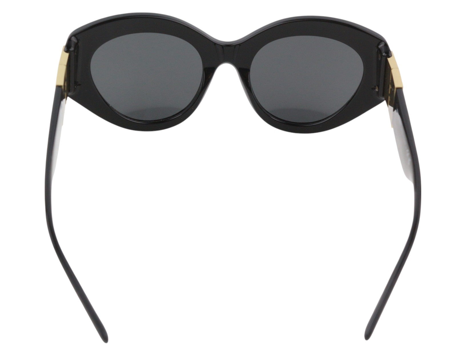 BURBERRY Sophia Women Sunglasses OS Black Tinted Cat-Eye Gold Details RRP€250