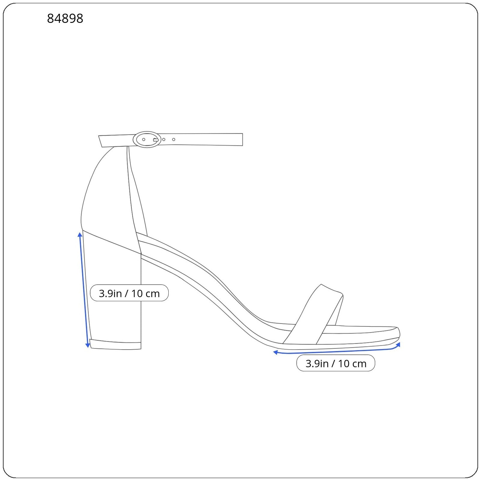 EMPORIO ARMANI X3P697 Women Heels EU37 Black Patent Leather Open Toe Block Heels