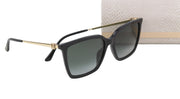 JIMMY CHOO Totta/G/S Women Sunglasses OS Black Tinted Square Casual RRP$319