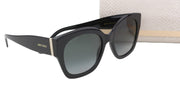 JIMMY CHOO Leela Women Sunglasses OS Black Tinted Square Casual Logo RRP€349