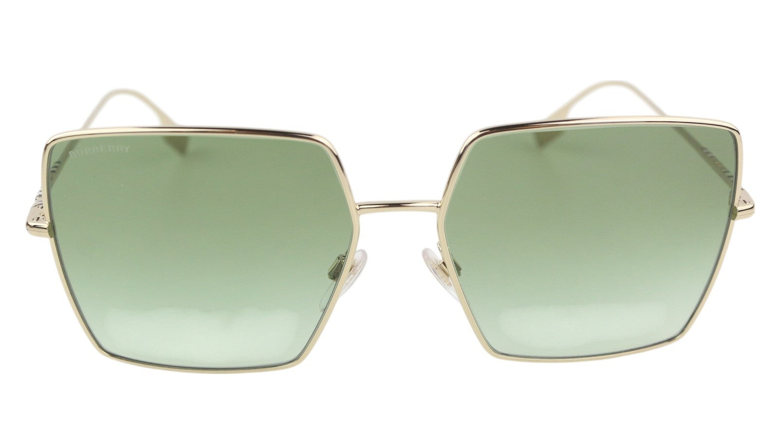 BURBERRY Daphne Women Sunglasses OS Gold Frame Butterfly Green Lenses RRP€270
