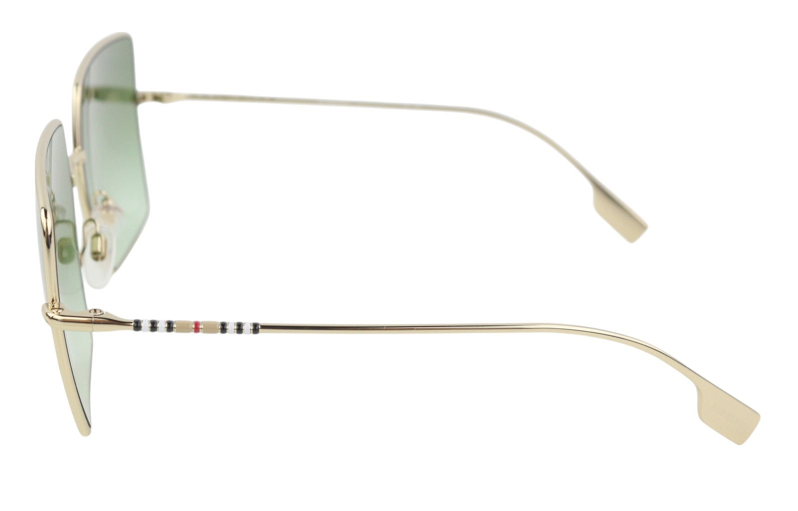 BURBERRY Daphne Women Sunglasses OS Gold Frame Butterfly Green Lenses RRP€270