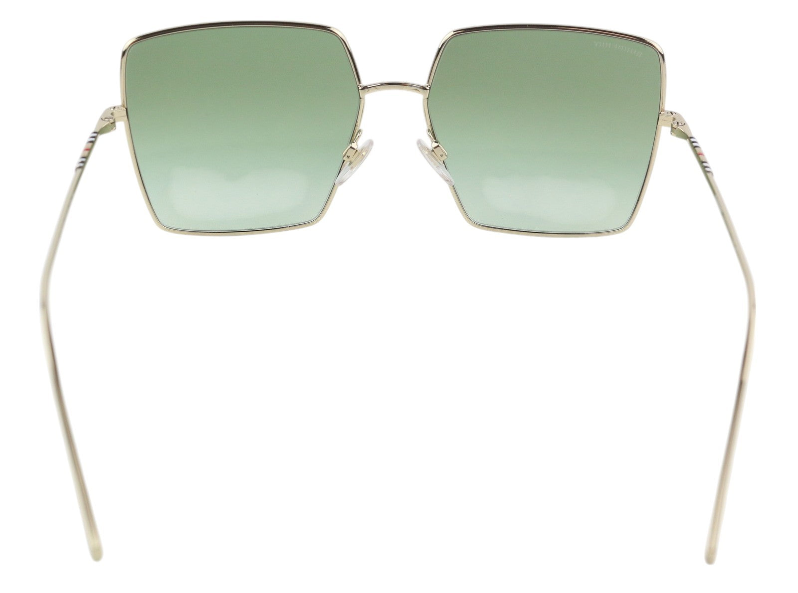BURBERRY Daphne Women Sunglasses OS Gold Frame Butterfly Green Lenses RRP€270