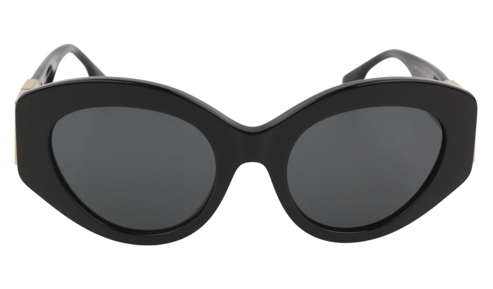 BURBERRY Sophia Women Sunglasses OS Black Tinted Cat-Eye Gold Details RRP€250