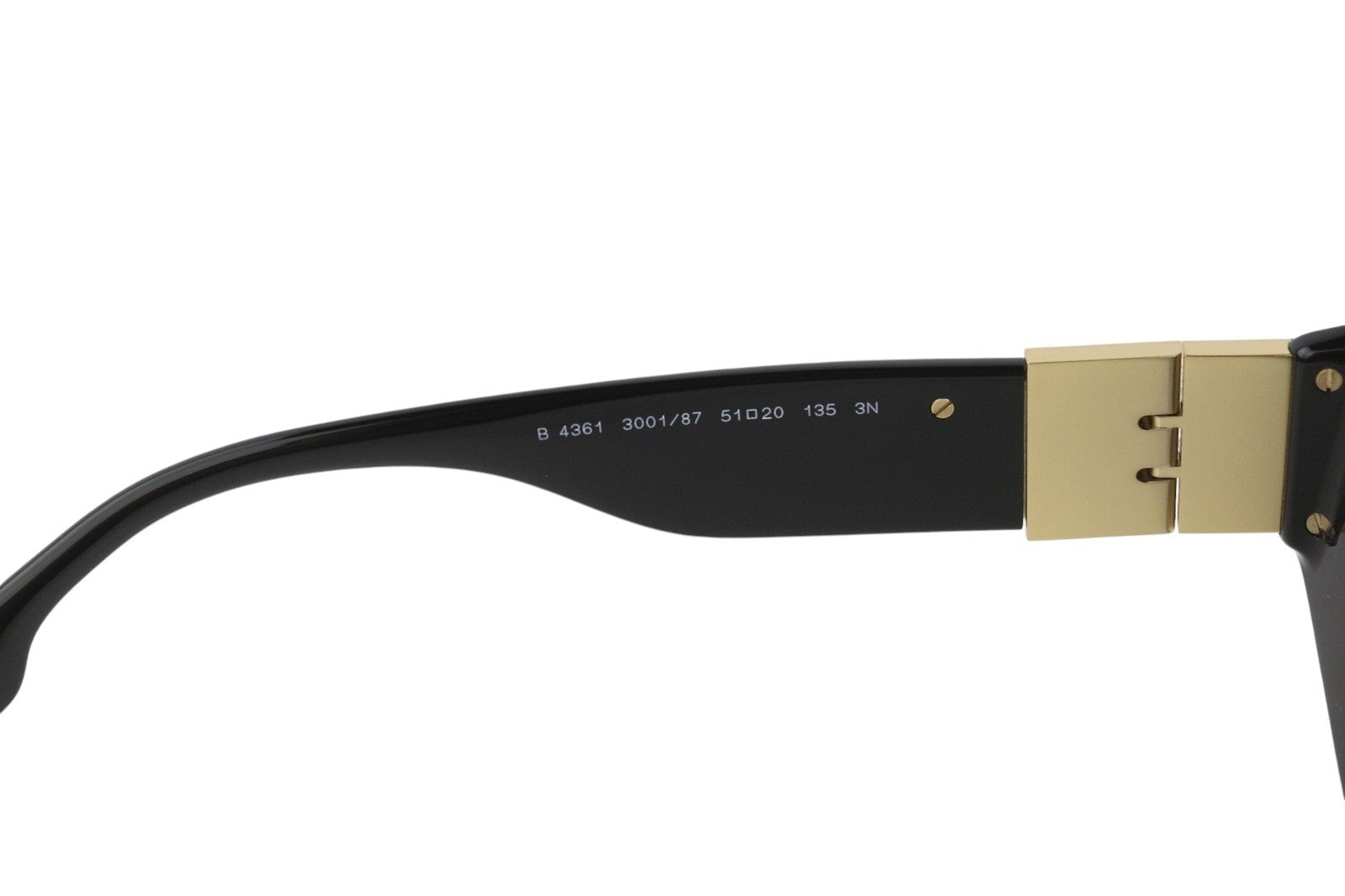 BURBERRY Sophia Women Sunglasses OS Black Tinted Cat-Eye Gold Details RRP€250