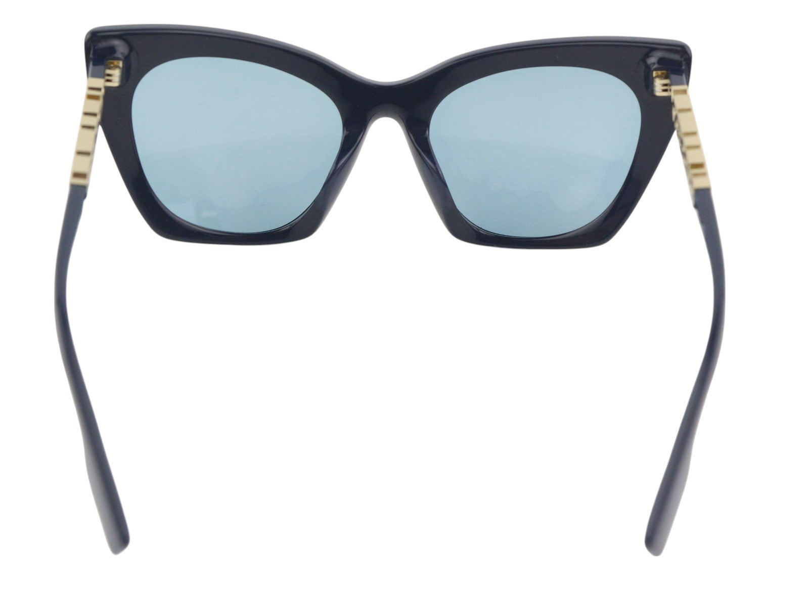 BURBERRY Marianne Women Sunglasses OS Black Tinted Cat-Eye Gold Details RRP€366