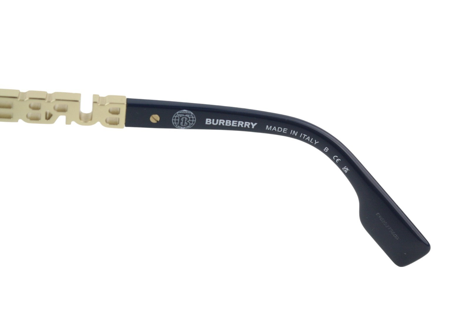 BURBERRY Marianne Women Sunglasses OS Black Tinted Cat-Eye Gold Details RRP€366