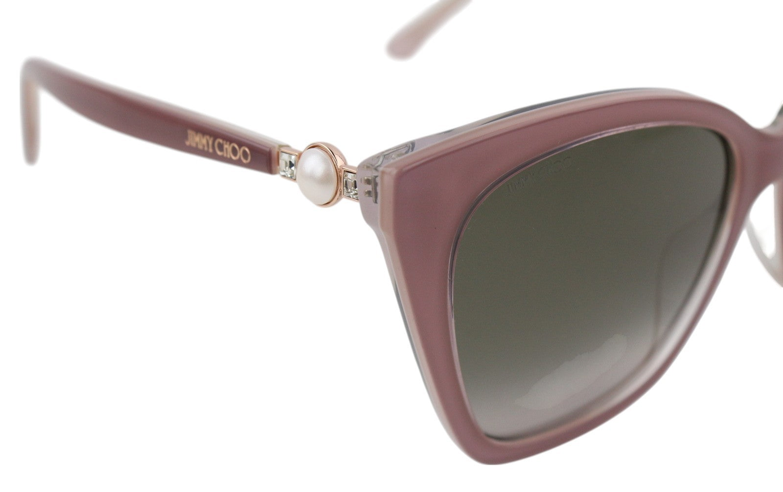 JIMMY CHOO Rua/G/S Women Sunglasses OS Pink Tinted Cat-Eye Casual Logo RRP€340