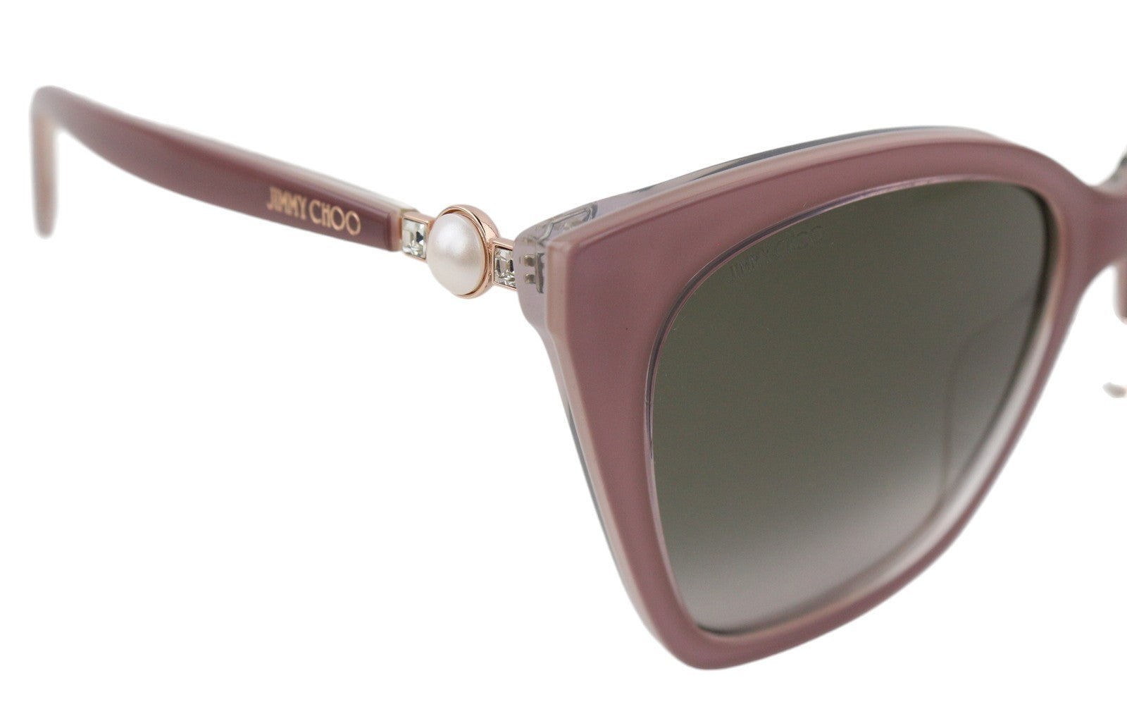 JIMMY CHOO Rua/G/S Women Sunglasses OS Pink Tinted Cat-Eye Casual Logo RRP€340