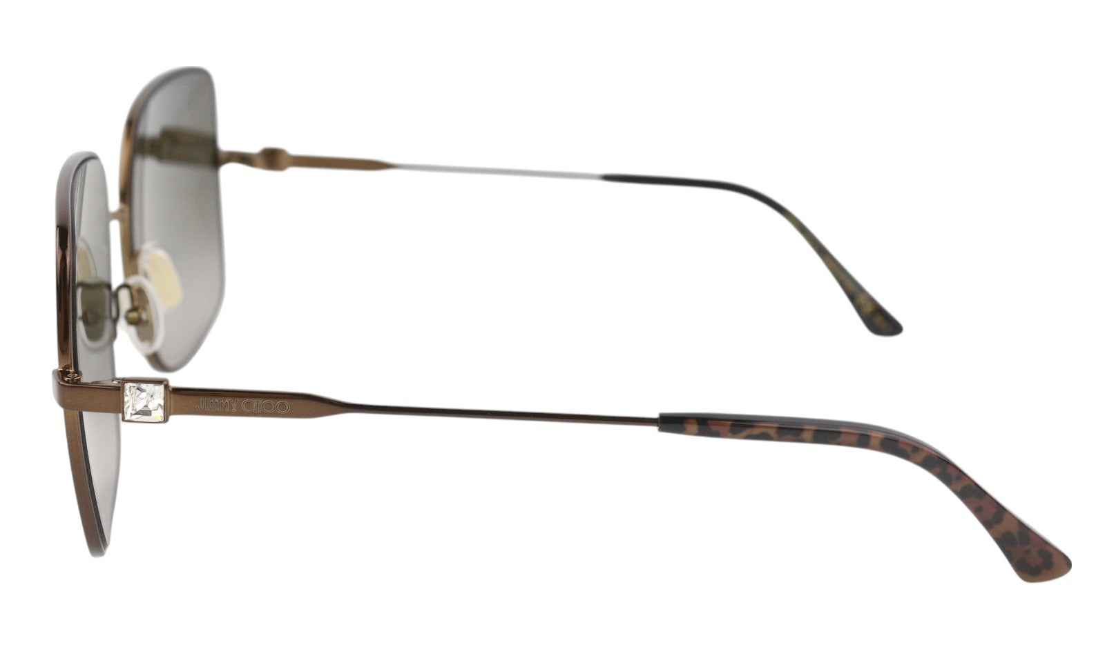 JIMMY CHOO Lili/S Women Sunglasses OS Brown Tinted Square Casual Logo RRP€270