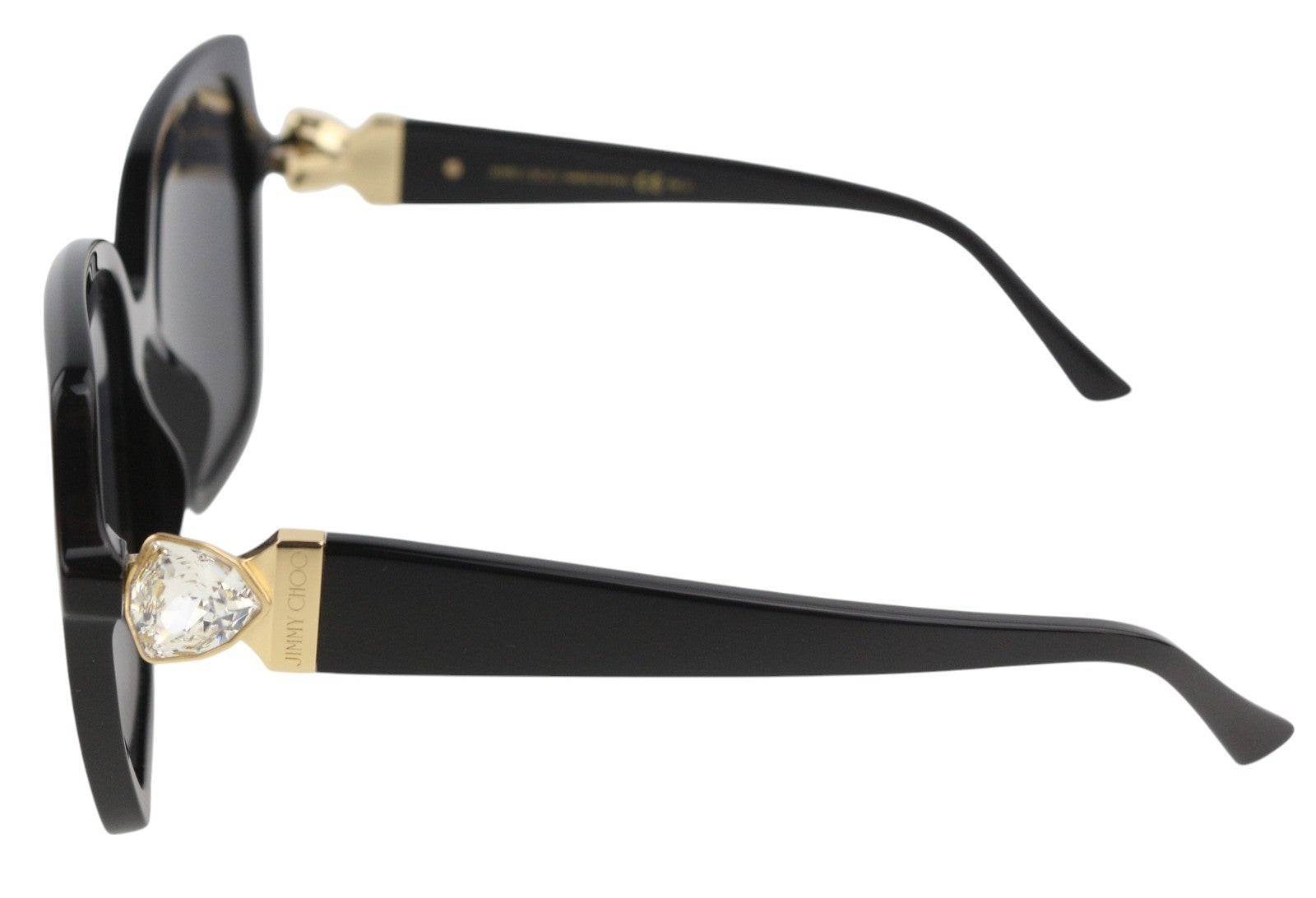 JIMMY CHOO Manon/G/S Women Sunglasses OS Black Tinted Print Square Logo RRP€240