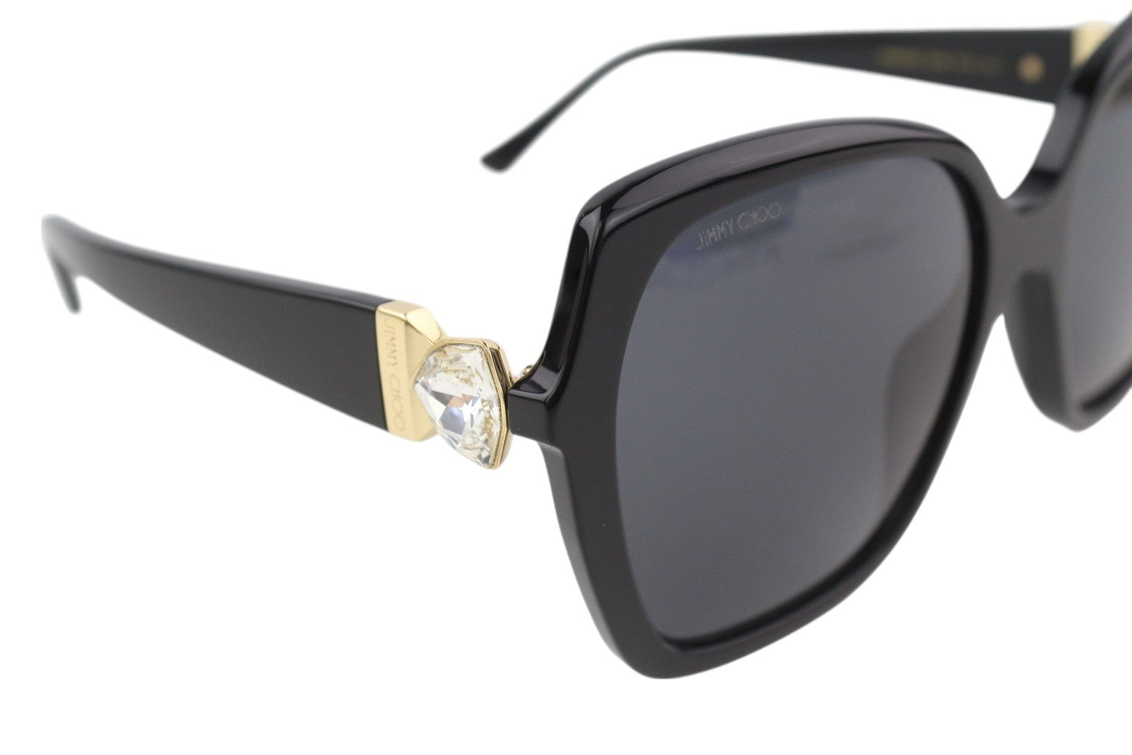 JIMMY CHOO Manon/G/S Women Sunglasses OS Black Tinted Print Square Logo RRP€240