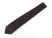 SUITSUPPLY Men's Red Blue Wool Tie ~150x8cm Patterned Pointed-End Classic