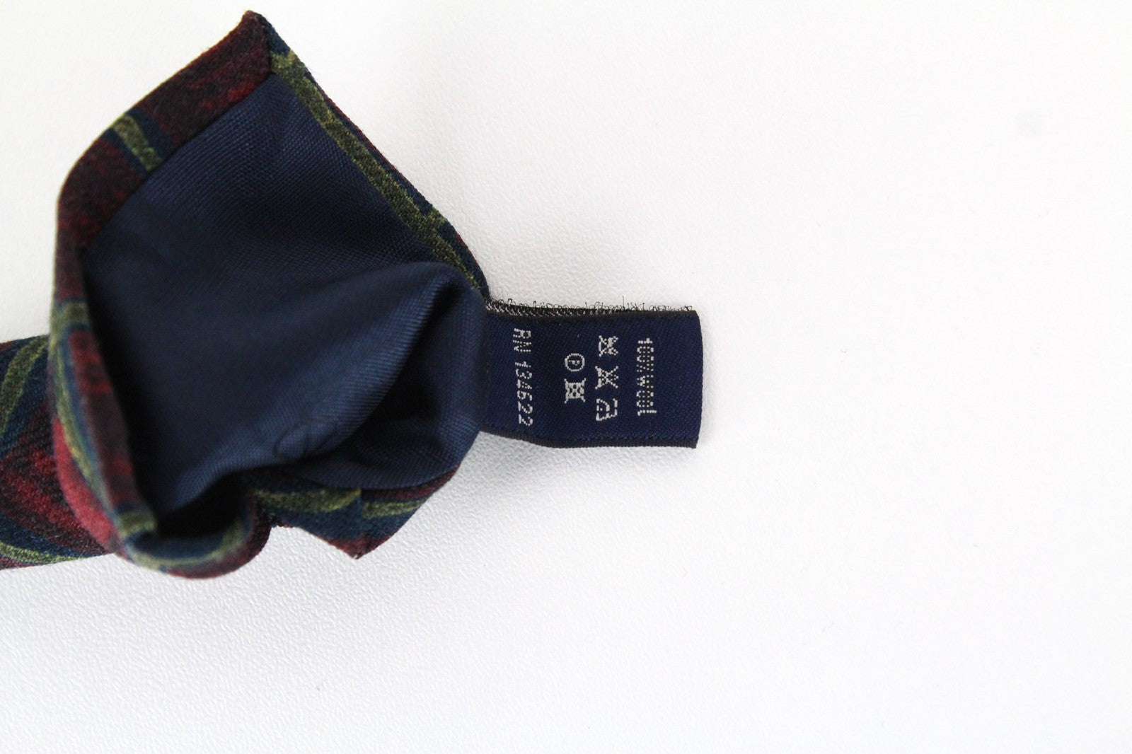 SUITSUPPLY Men's Red Blue Wool Tie ~150x8cm Patterned Pointed-End Classic