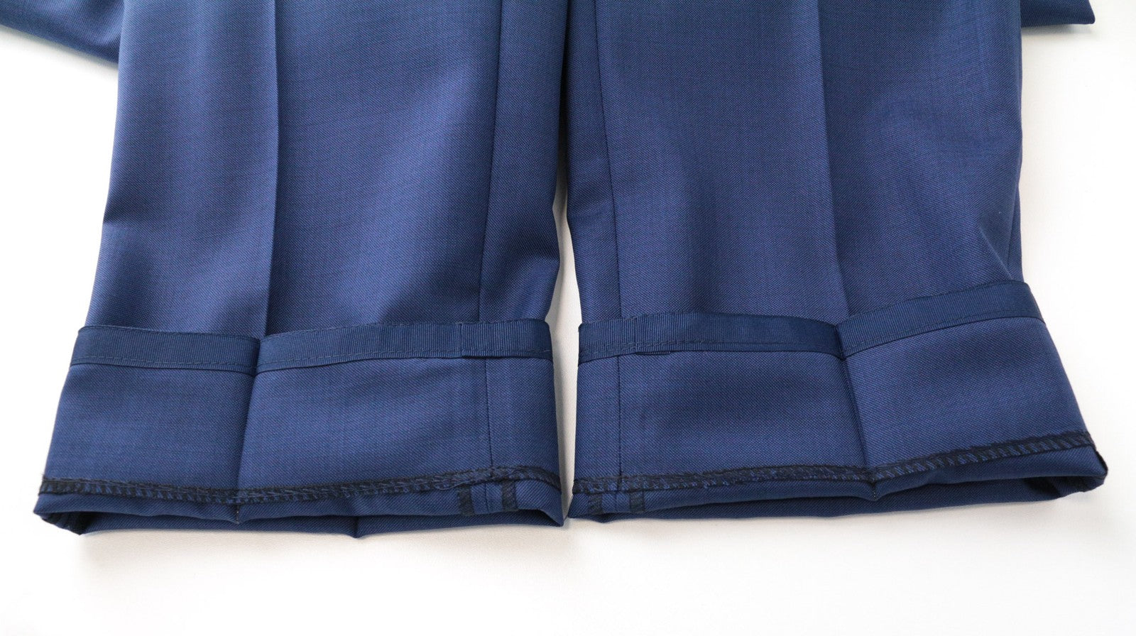 SUITSUPPLY Lazio Men's Wool Slim Suit UK40L S110 Melange Blue 2-Piece