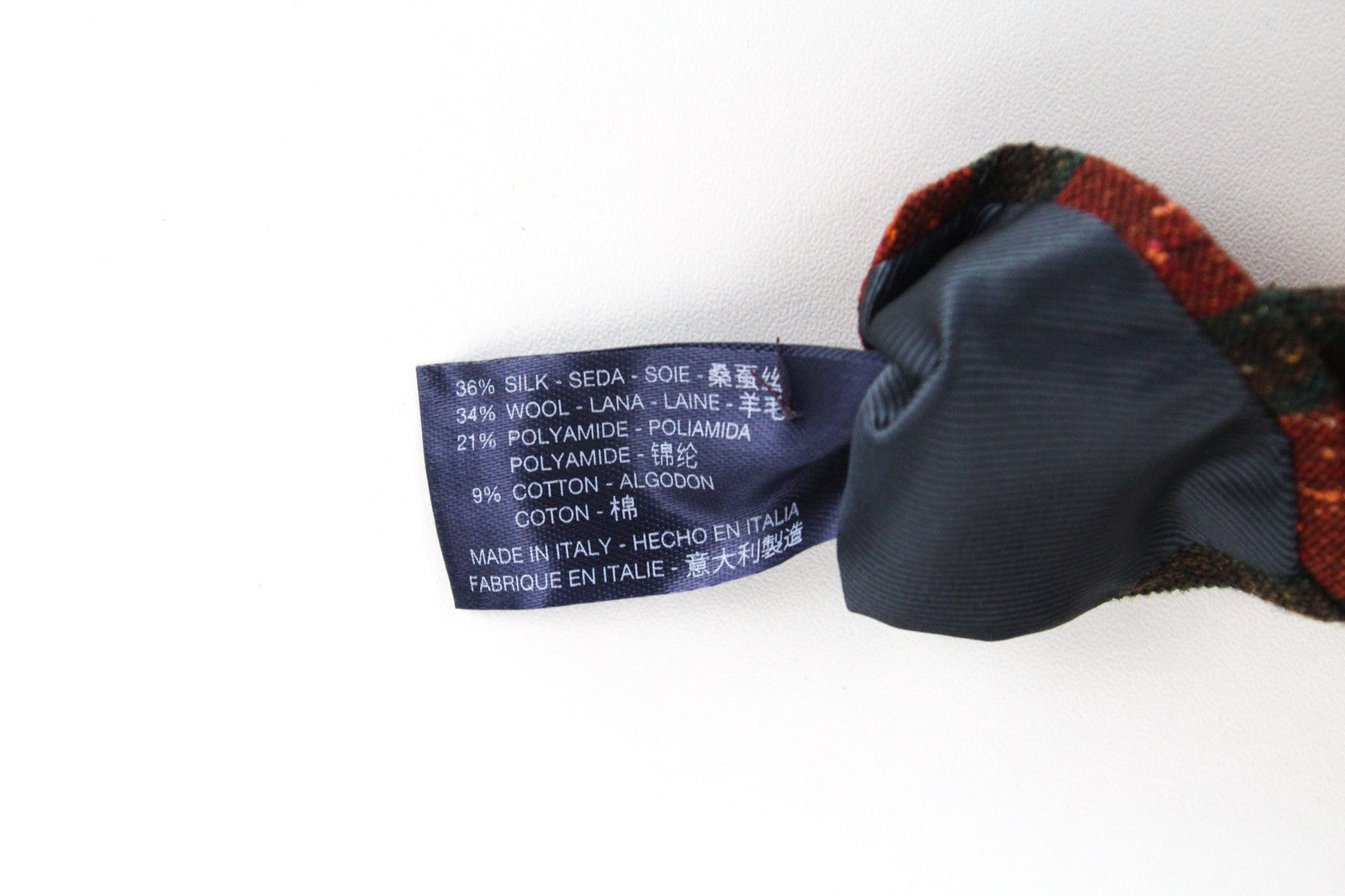 SUITSUPPLY Men's Red Wool Silk Tie ~150x8cm Classic Stripe Pointed End