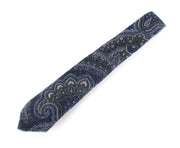SUITSUPPLY Tie for Men 150x8cm Blue Wool Blend Oriental Pattern Formal Look