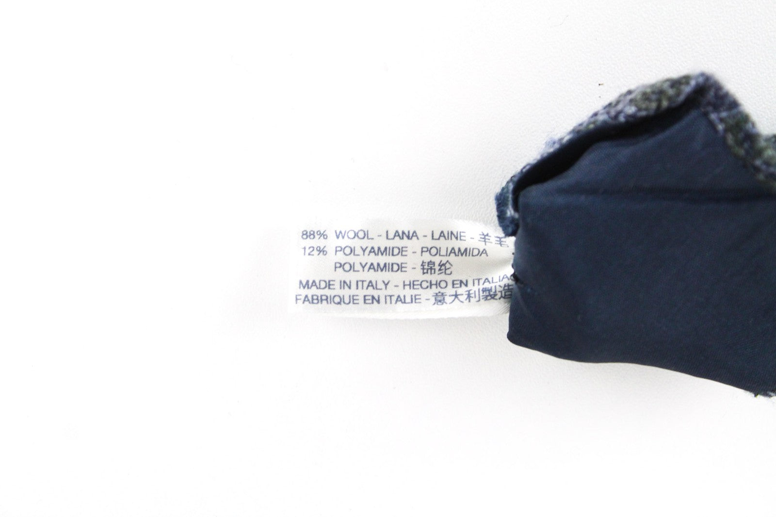 SUITSUPPLY Tie for Men 150x8cm Blue Wool Blend Oriental Pattern Formal Look