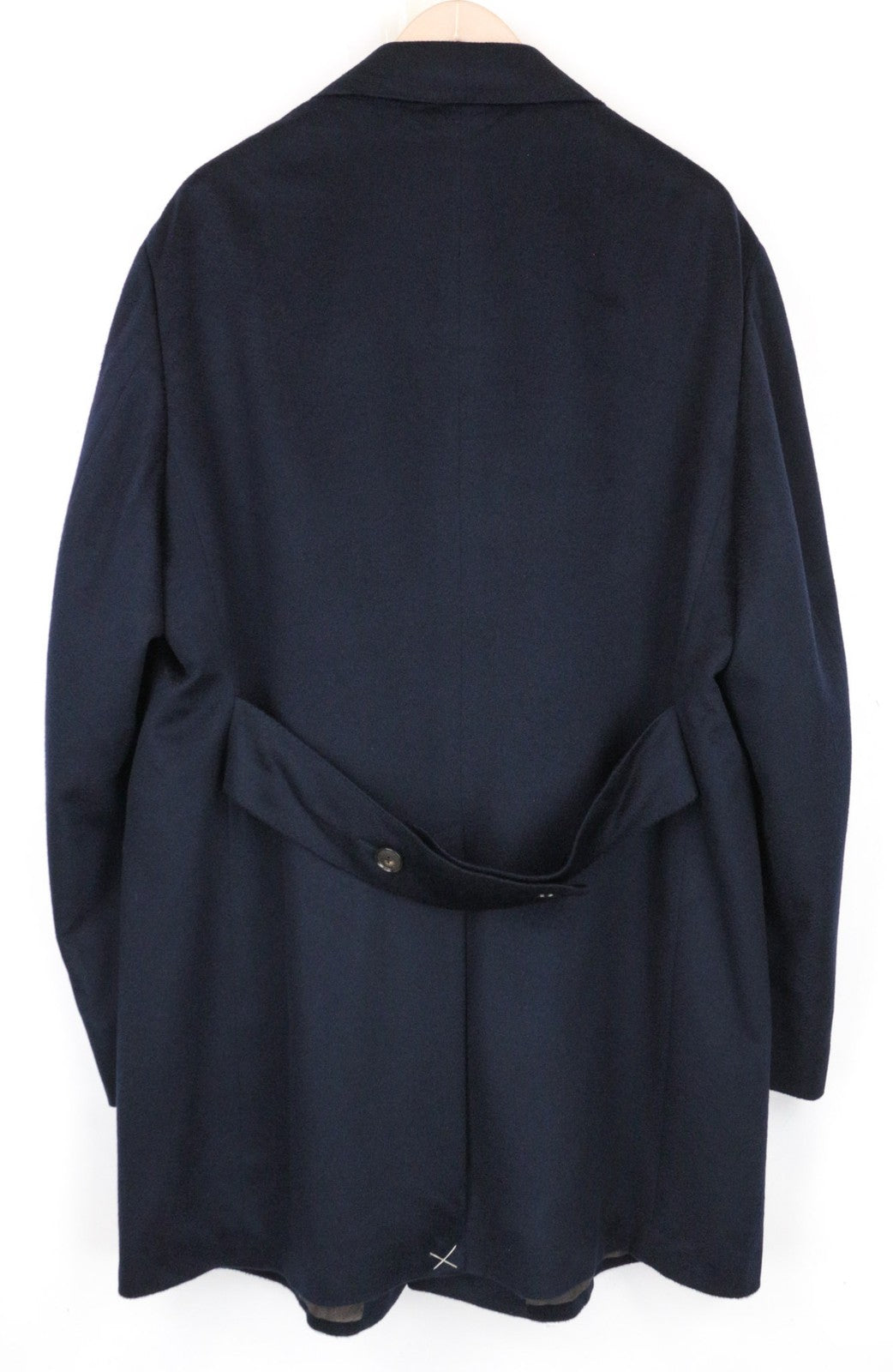 SUITSUPPLY Vicenza Men's Coat UK52S Navy Cashmere Circular Jort Mid-Length