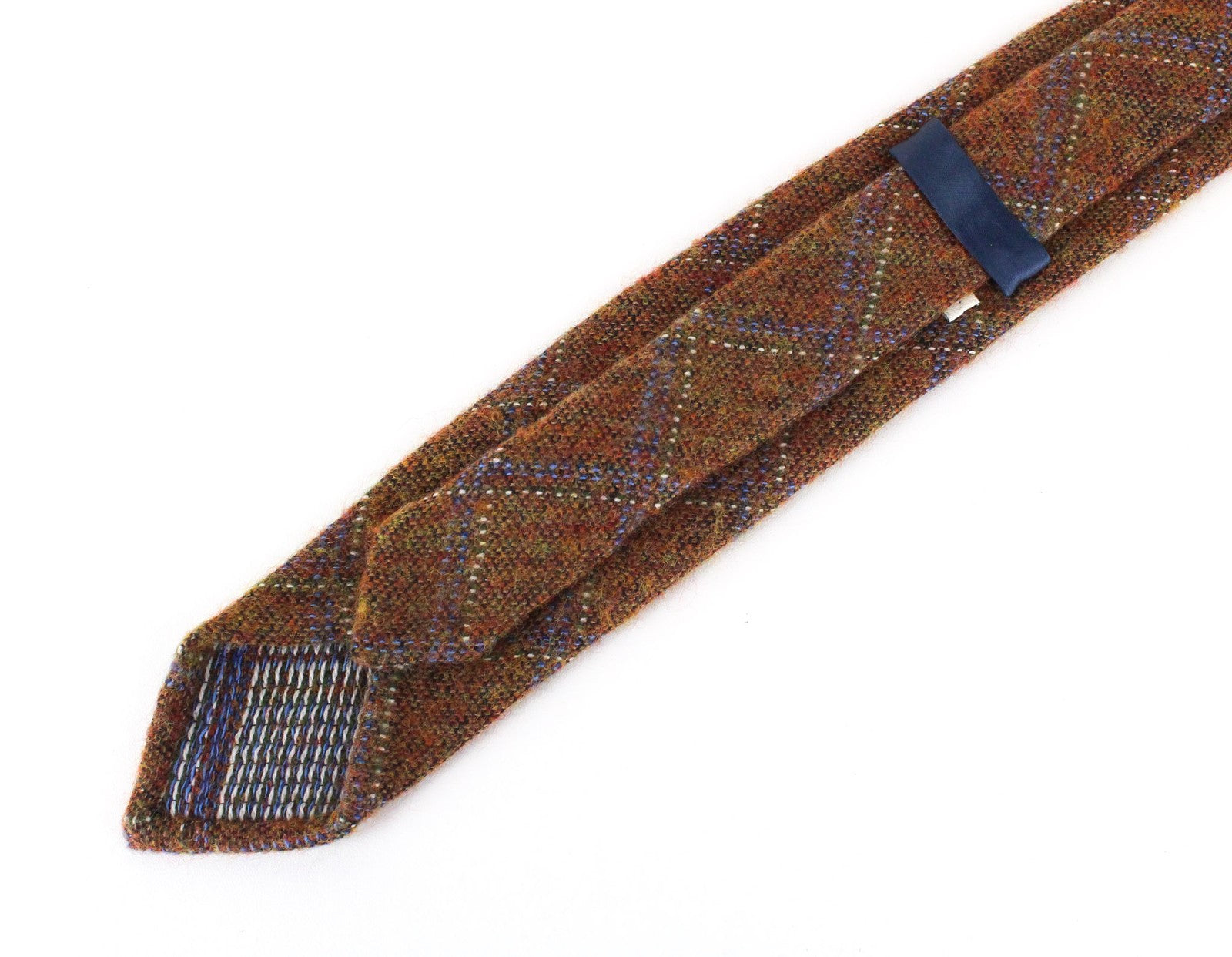 SUITSUPPLY Wool Silk Tie for Men 150x8cm Brown Pointed-End Pattern Formal