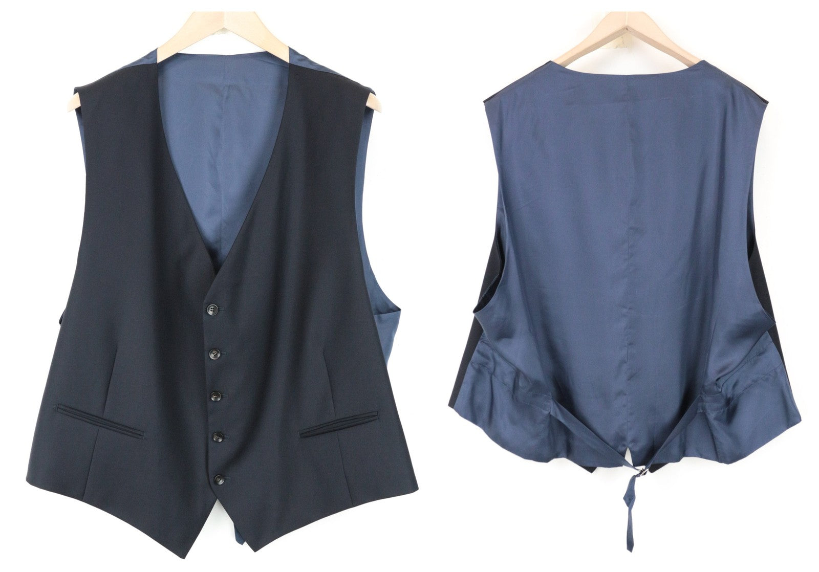 SUITSUPPLY La Spalla Men's Suit UK56S Slim Blue Perennial 3-Piece Wool