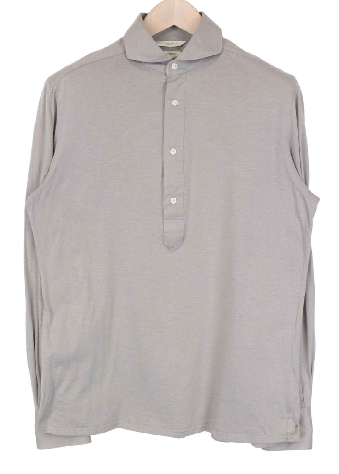 SUITSUPPLY Cutaway Shirt 39/15.5/40/15.75 Brown Egyptian Cotton Extra Slim