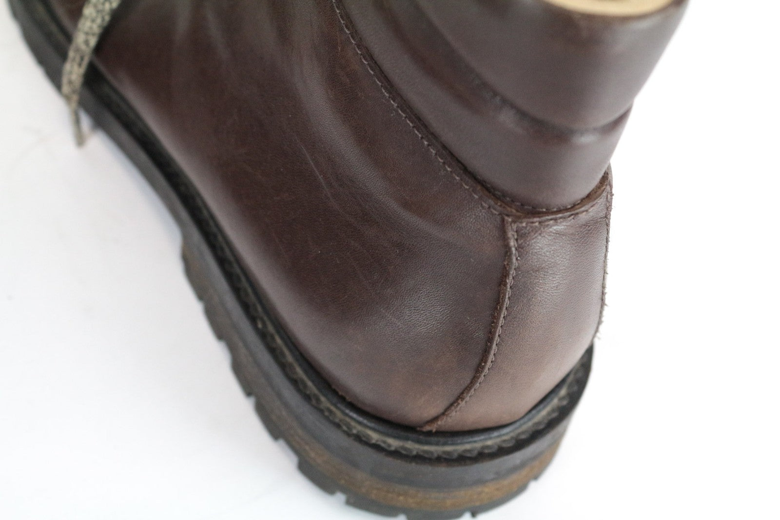 SUITSUPPLY Men's EU44 Brown Leather High-Tops Autumn Winter Casual Sneakers