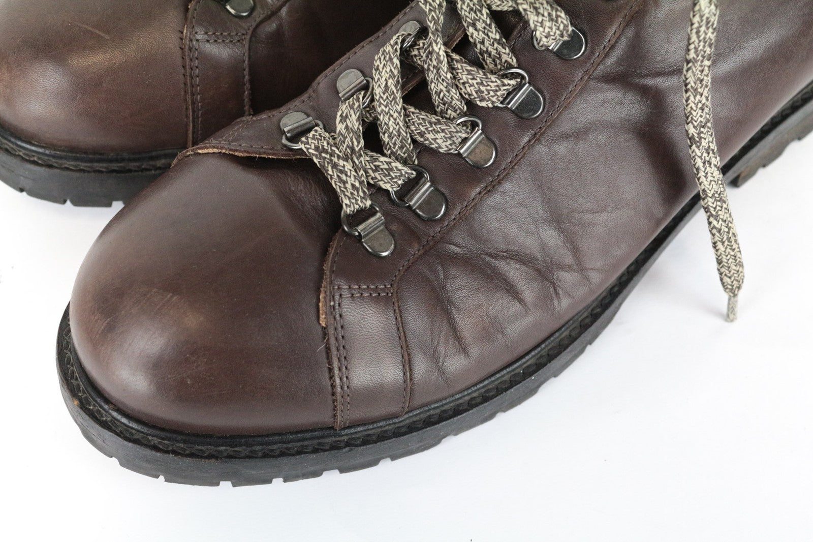 SUITSUPPLY Men's EU44 Brown Leather High-Tops Autumn Winter Casual Sneakers