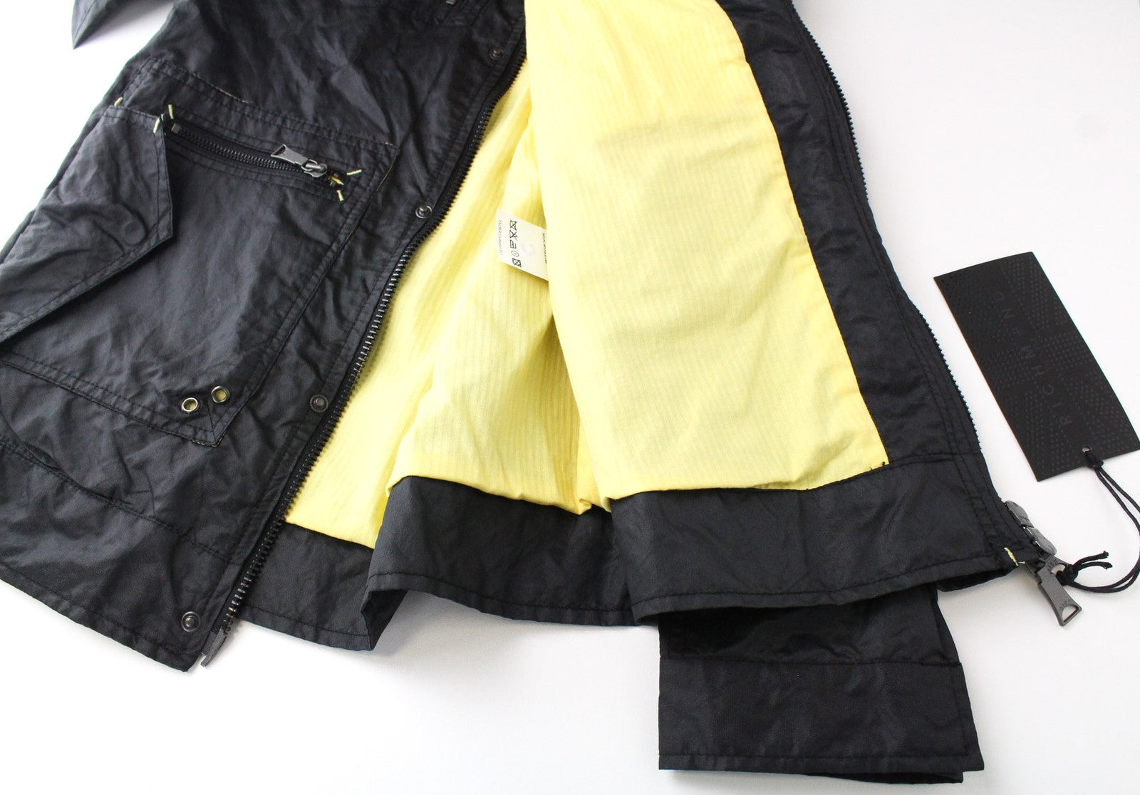 RICHMOND Men's Black Jacket Size 48 Zip-Front Casual Lightweight Long Sleeve