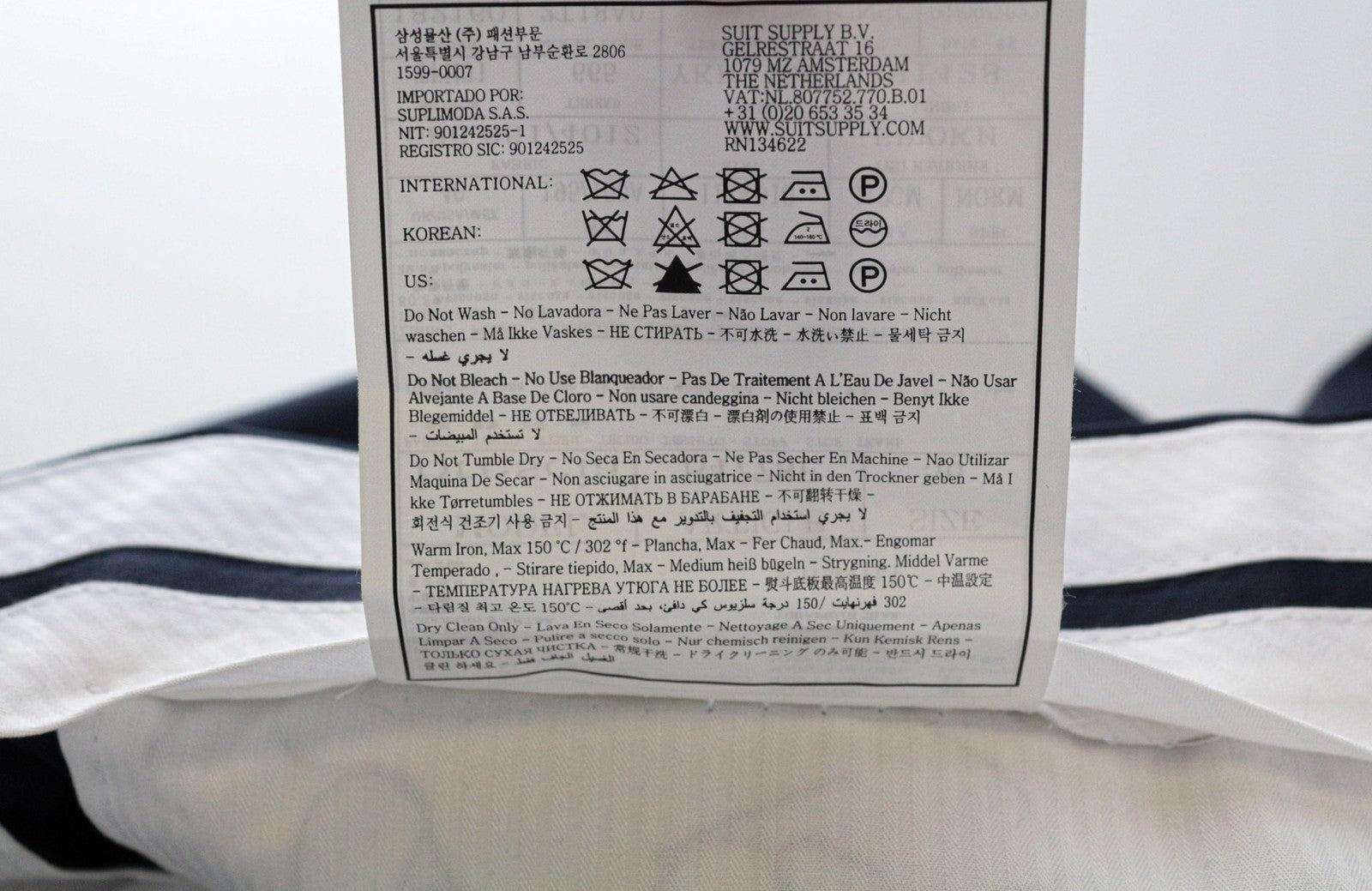 SUITSUPPLY Lazio Suit UK46R Men's Blue Slim Fit Wool 110's Lined 2 Piece