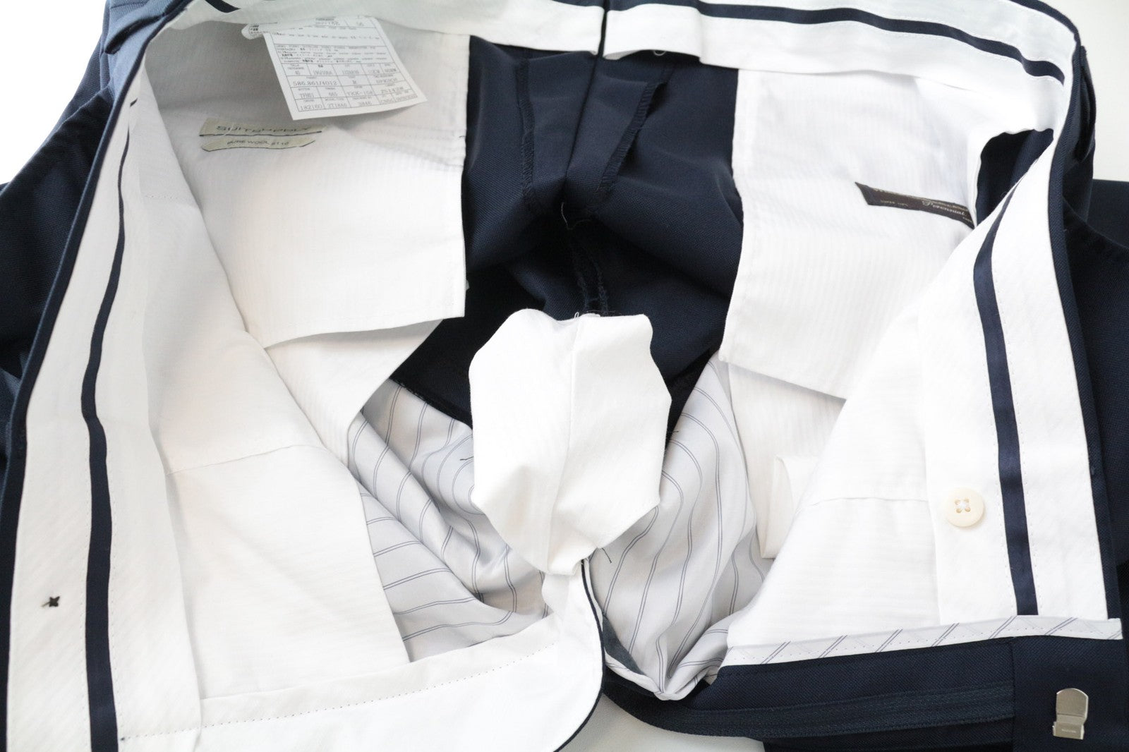 SUITSUPPLY Lazio Suit UK46R Men's Blue Slim Fit Wool 110's Lined 2 Piece