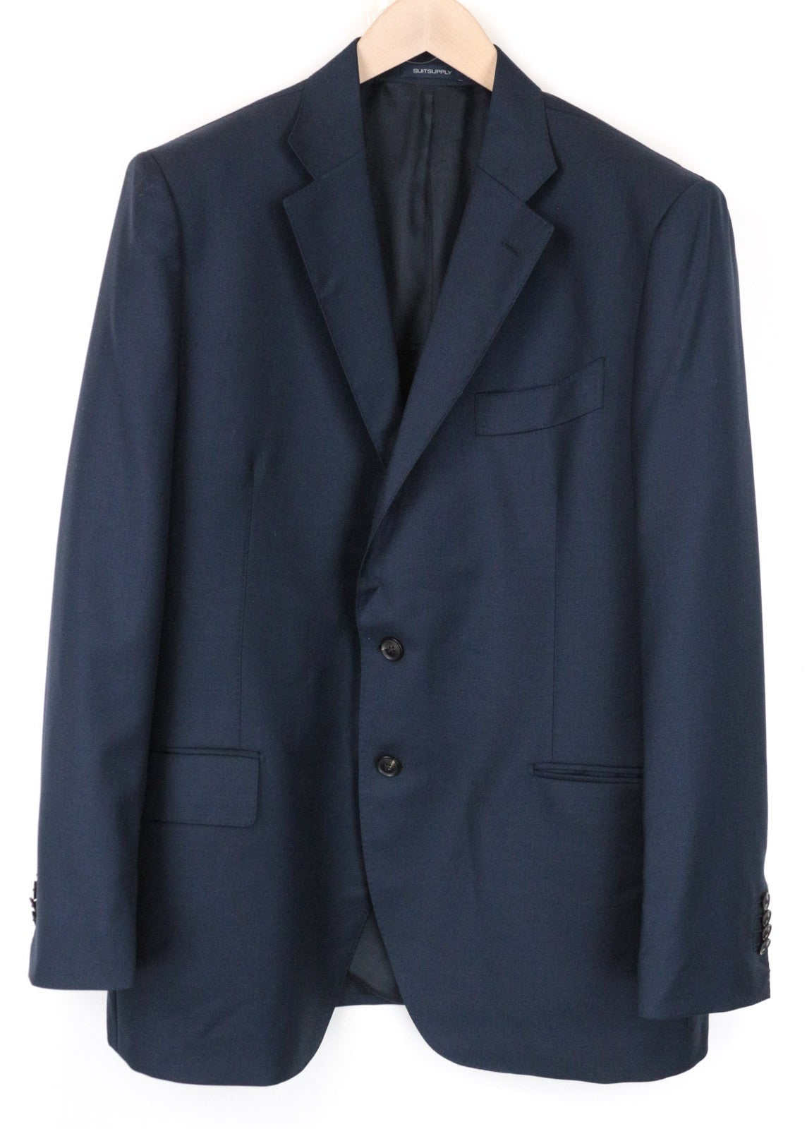 SUITSUPPLY Lazio Suit UK46R Men's Blue Slim Fit Wool 110's Lined 2 Piece