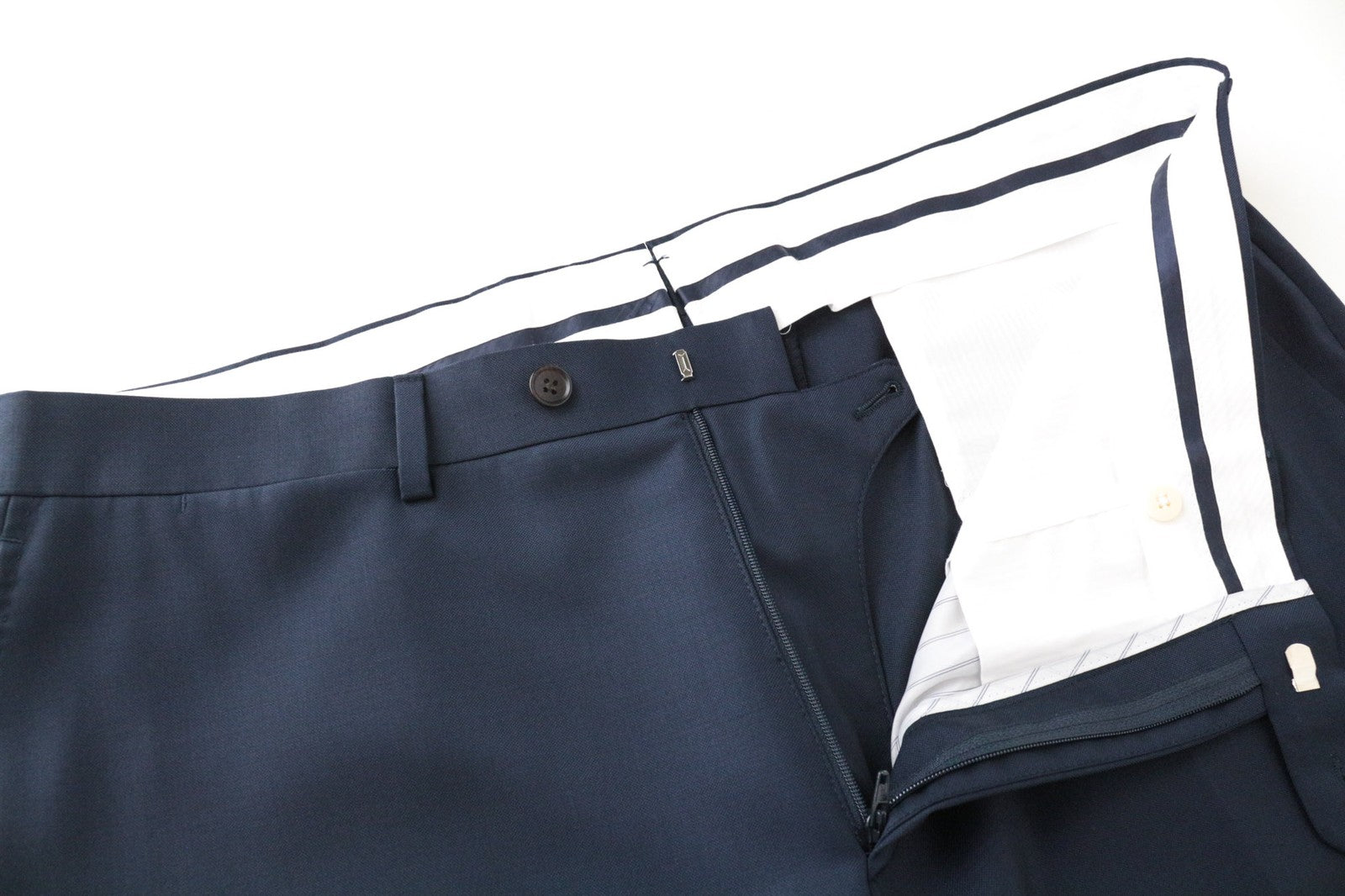 SUITSUPPLY Lazio Suit UK46R Men's Blue Slim Fit Wool 110's Lined 2 Piece