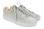SUITSUPPLY Men's Grey Suede EU41 Lace-Up Low Sneakers for Everyday Wear