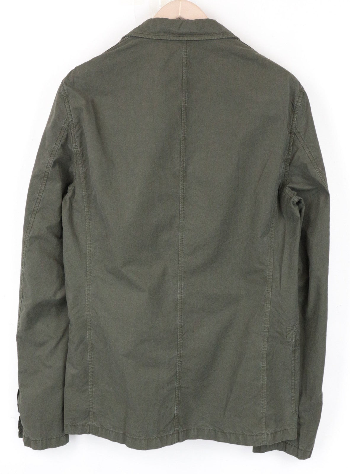 RICHMOND Men's Green Cotton Blazer 48 Unlined Casual Light Single-Breasted