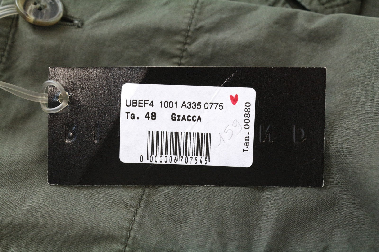 RICHMOND Men's Green Cotton Blazer 48 Unlined Casual Light Single-Breasted