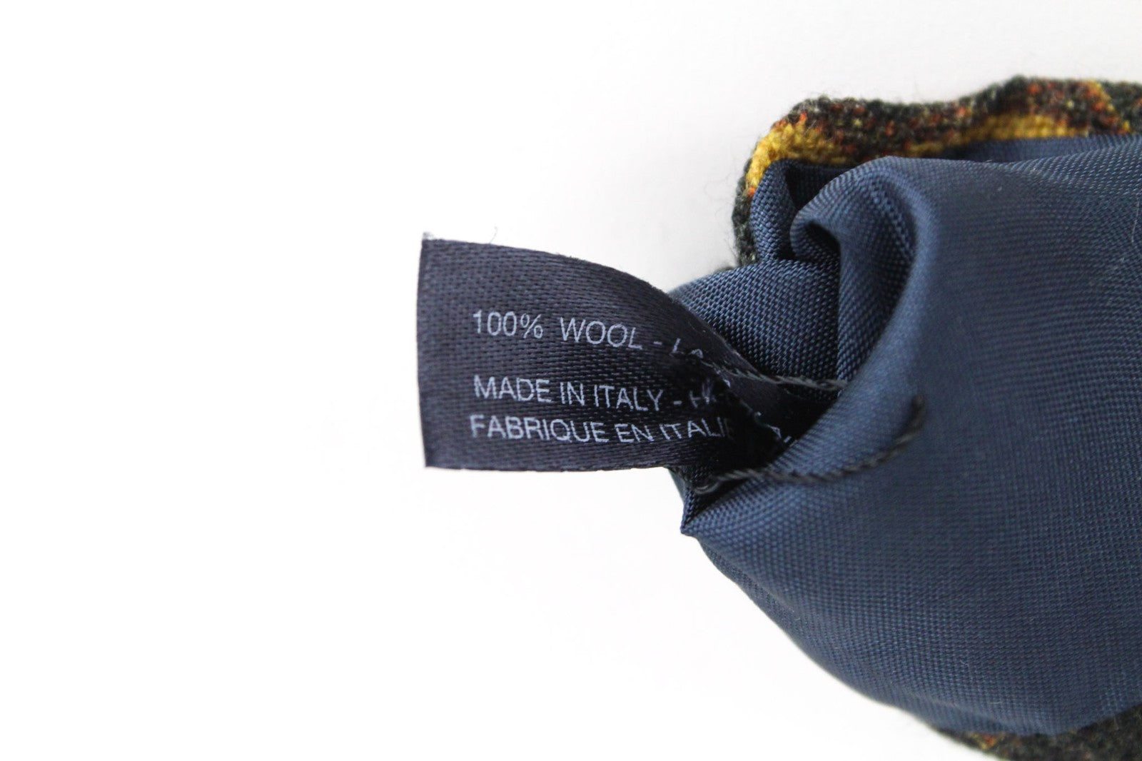 SUITSUPPLY Brown Wool Tie ~150x8cm Graphic Print Pointed-End Formal Neckwear