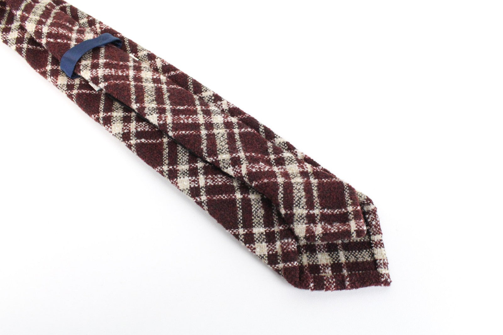 SUITSUPPLY Men's Checked Tie ~150x8cm Purple Wool Blend Classic Neckwear