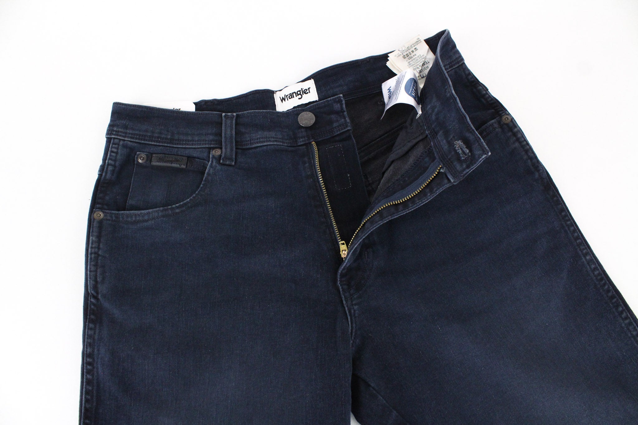 WRANGLER Texas Jeans W31 L32 Men's Slim Fit Blue Stretch Zip Fly High Rise