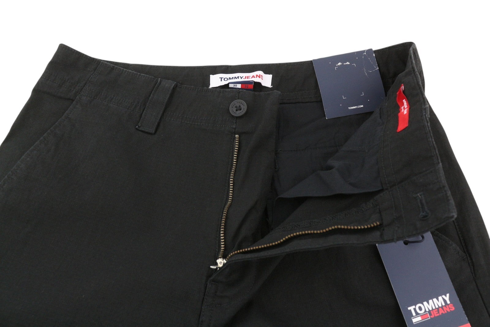 TOMMY HILFIGER Aiden Baggy Cargo Men Trousers W30/L32 Black Patch Pocket RRP€149