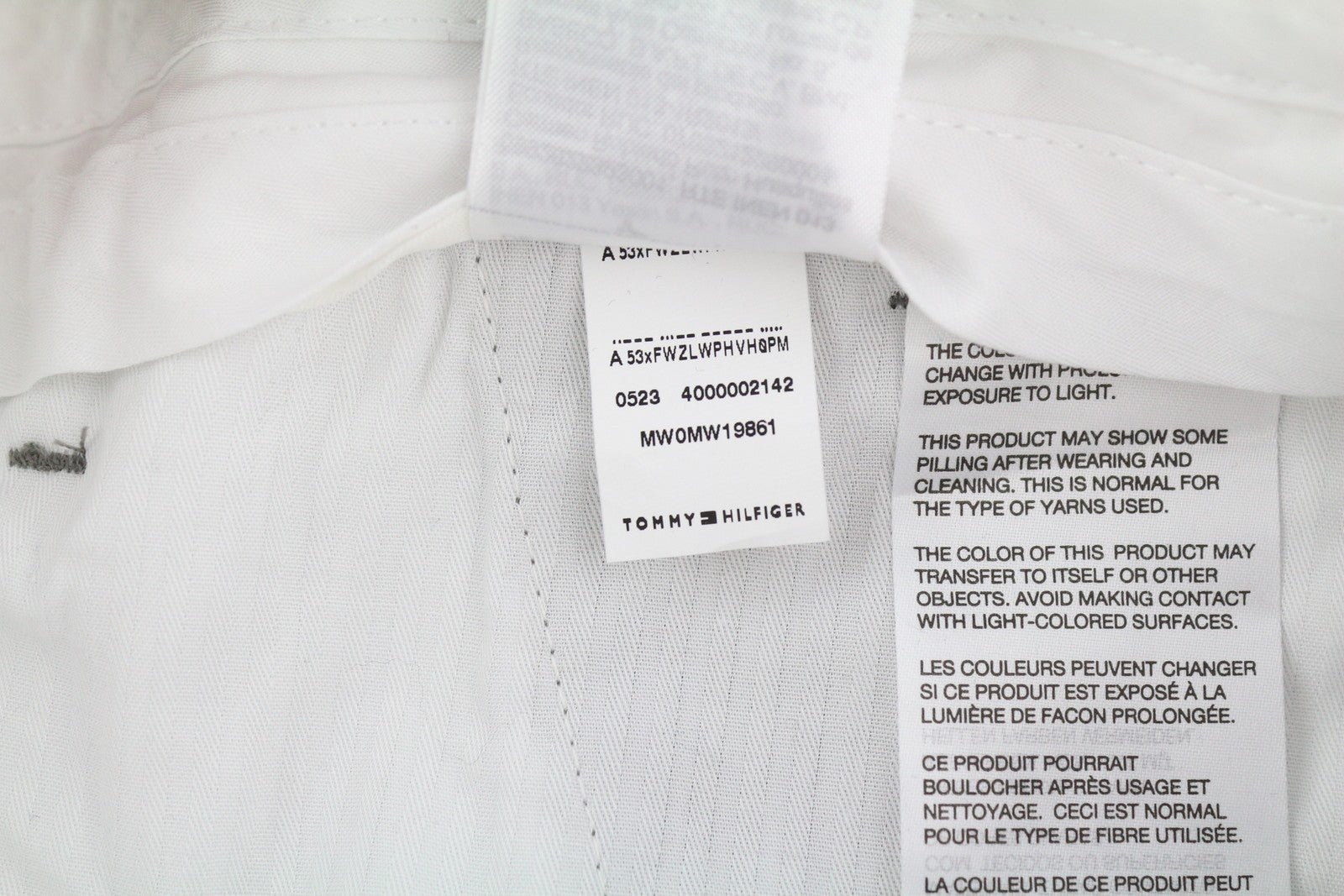 TOMMY HILFIGER Bleecker Brushed Solid Men Trousers W30/L32 Melange Slim Stretch