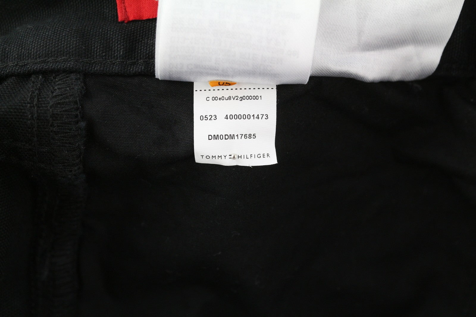 TOMMY HILFIGER Skater Carpenter Men Trousers W30/L32 Black Cargo Zip Fly RRP€119