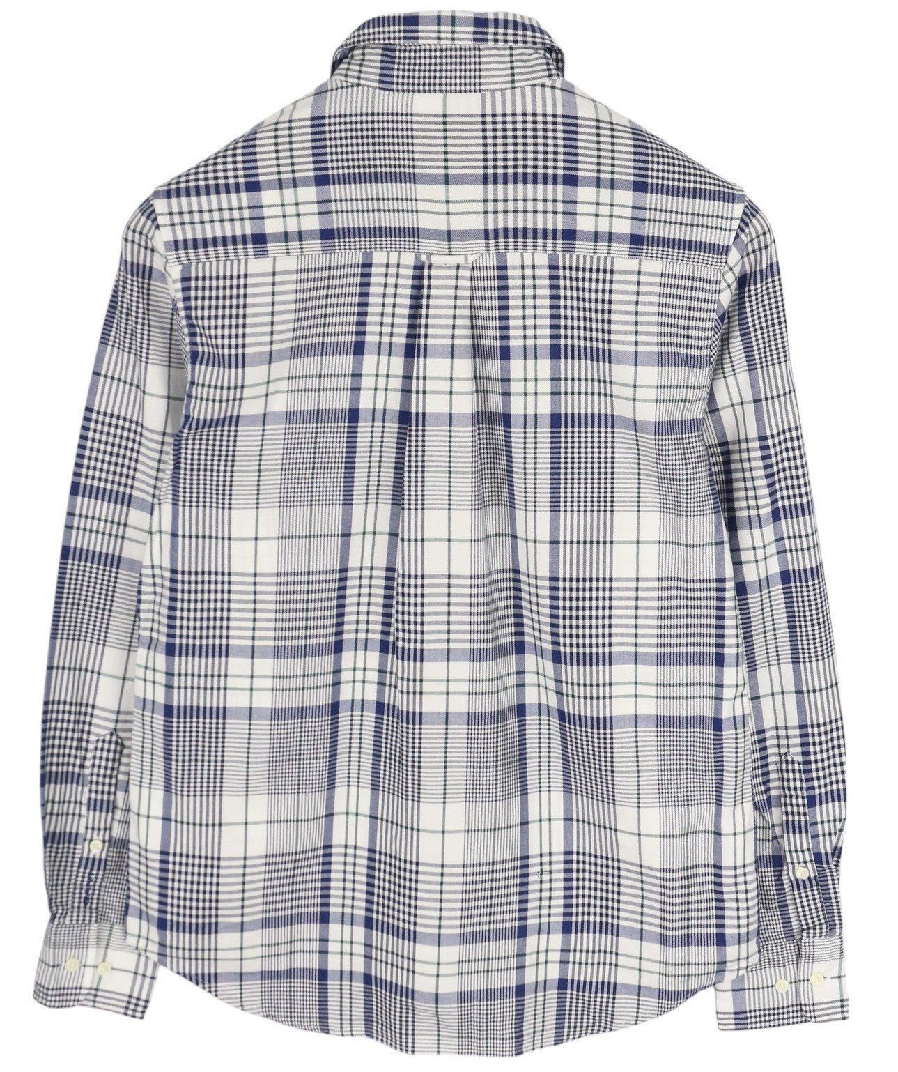 GANT Flannel Women Shirt EU34 Casual Plaid Pattern Button-Up Spread Neck Logo