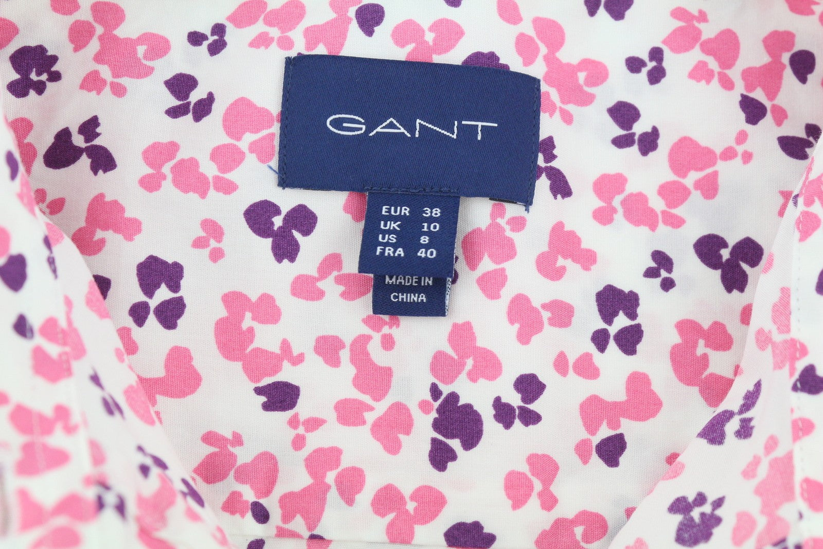 GANT Clover Garden Stretch Women Shirt EU38 Casual Colourful Button-Up Spread
