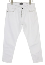 ANTONY MORATO Argon Men Jeans W30 Denim White Slim Fit Ankle Length Button Fly