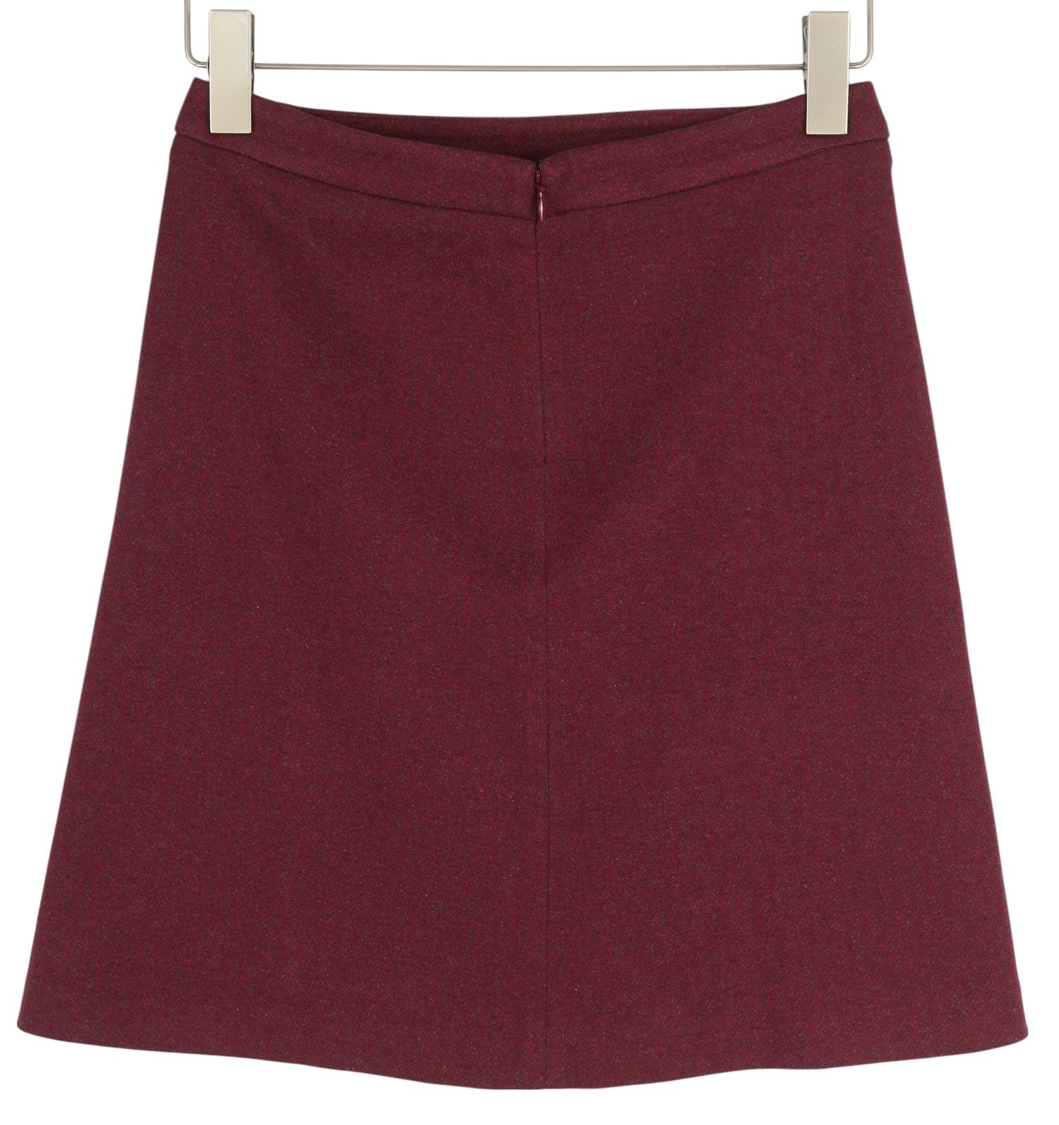 GANT Herringbone Jersey Women Skirt EU36 Burgundy Pockets Lined Zipper Mini